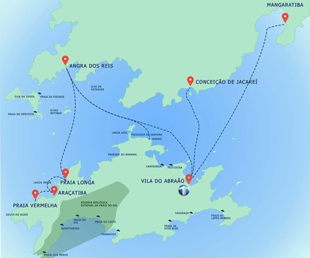 Mapa Travessia Ilha Grande